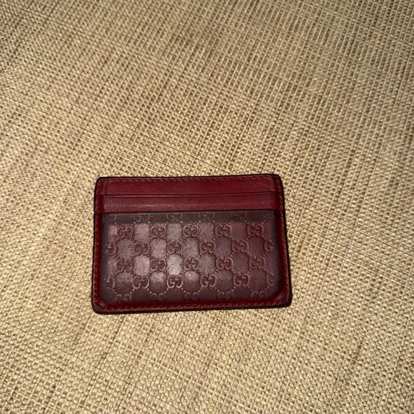 Gucci Burgundy/Red Card Holder - Picture 3 of 4